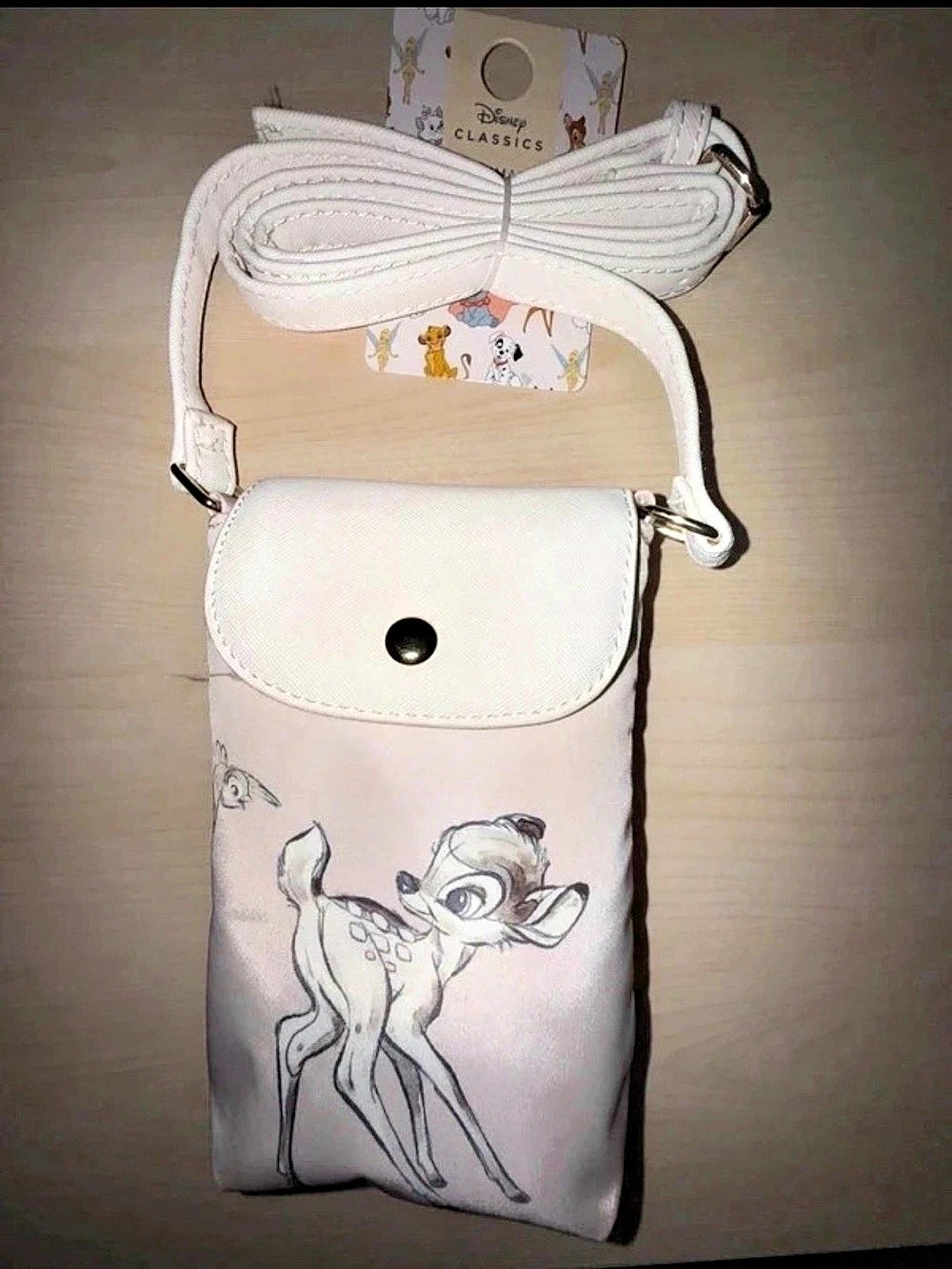 Disney Bambi Crossbody Bag in White & Pink Like New
